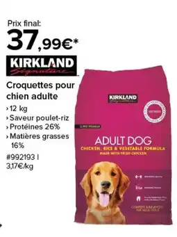 Costco KIRKLAND Croquettes pour chien adulte offre