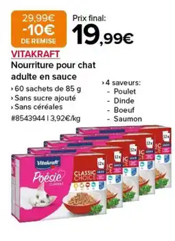Costco VITAKRAFT Nourriture pour chat adulte en sauce offre
