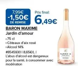 Costco BARON MAXIME Jardin d'amour offre