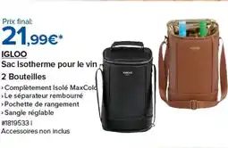 Costco IGLOO Sac Isotherme pour le vin offre