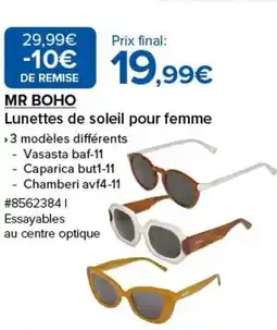 Costco MR BOHO Lunettes de soleil pour femme offre