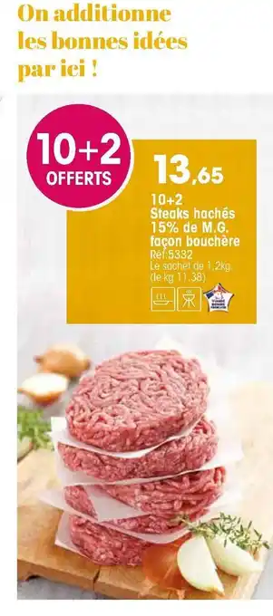 Steak haché 15% MG façon bouchÚre