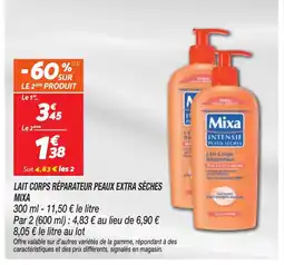 Netto MIXA Lait corps réparateur peaux extra sèches offre
