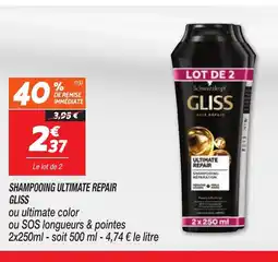 Netto GLISS Shampooing ultimate repair offre