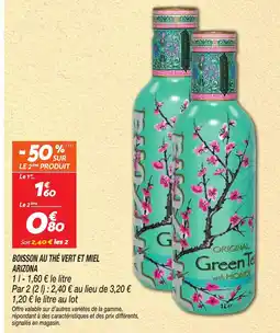 Netto ARIZONA Boisson au thé vert et miel offre