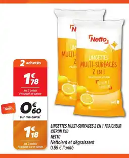 Netto NETTO Lingettes multi-surfaces 2 en 1 fraicheur offre