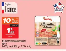 Netto NETTO Allumettes de bacon fumées offre