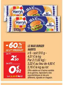 Netto HARRYS Le maxi burger offre