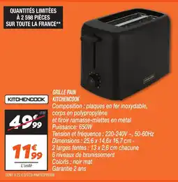 Netto KITCHENCOOK Grille pain offre