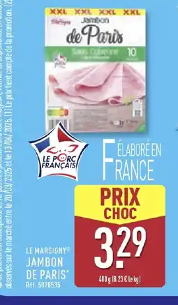 ALDI LE MARSIGNY jambon de paris offre
