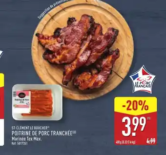 ALDI ST-CLÉMENT LE BOUCHER Poitrine de porc tranchée offre