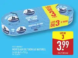 ALDI PETIT NAVIRE Morceaux de thon au naturel offre