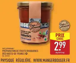 ALDI PAYS GOURMAND Préparation de fruits rhubarbes des hauts-de-france offre