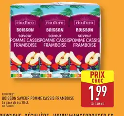 ALDI RIO D'ORO Boisson saveur pomme cassis framboise offre