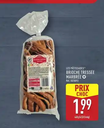 ALDI LES PÂTISSADES Brioche tressée marbrée offre