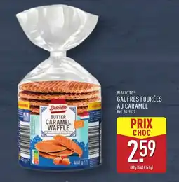 ALDI BISCOTTO Gaufres fourées au caramel offre
