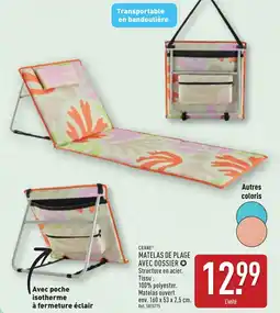 ALDI CRANE Matelas de plage avec dossier offre