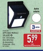 ALDI CASALUX Applique murale solaire offre