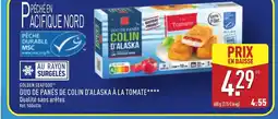 ALDI GOLDEN SEAFOOD Duo de panés de colin d'alaska à la tomate offre