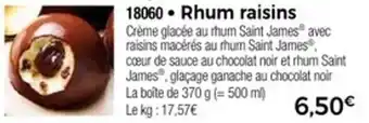 Thiriet Rhum raisins offre