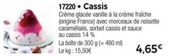 Thiriet Cassis offre