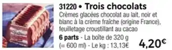 Thiriet Trois chocolats offre