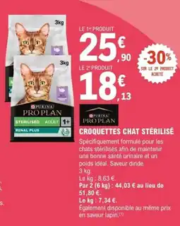 E.Leclerc Jardi PURINA PRO PLAN Croquettes chat stérilisé offre