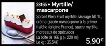 Thiriet Myrtille mascarpone offre
