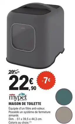 E.Leclerc Jardi MYPET Maison de toilette offre