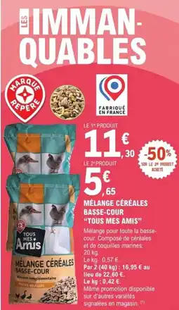 E.Leclerc Jardi "TOUS MES AMIS" Mélange céréales basse-cour offre
