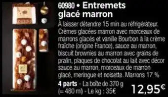 Thiriet Entremets glacé marron offre