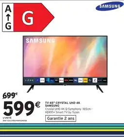 Intermarché Hyper SAMSUNG Tv 65" crystal uhd 4k offre