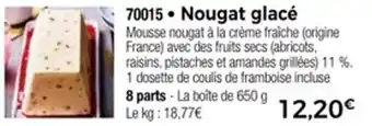 Thiriet Nougat glacé offre