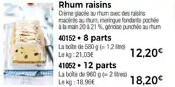 Thiriet Rhum raisins offre