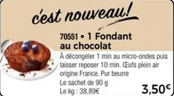 Thiriet 1 fondant au chocolat offre