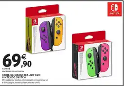 Intermarché Hyper NINTENDO SWITCH Paire de manettes joy-con offre
