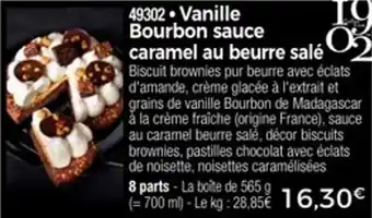 Thiriet Vanille bourbon sauce caramel au beurre salé offre