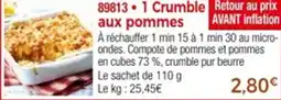 Thiriet 1 crumble aux pommes offre