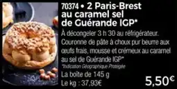 Thiriet 2 paris-brest au caramel sel de guérande igp offre