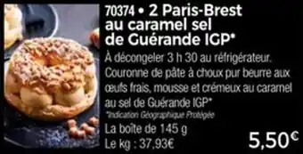 Thiriet 2 paris-brest au caramel sel de guérande igp offre