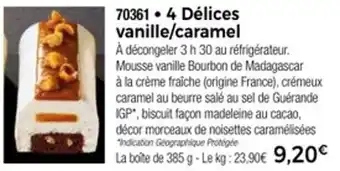 Thiriet 4 délices vanille caramel offre