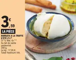 E.Leclerc Express Burrata a la truffe d'été 2% offre