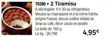 Thiriet 2 tiramisu offre