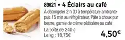 Thiriet 4 éclairs au café offre