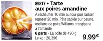 Thiriet Tarte aux poires amandine offre