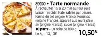 Thiriet Tarte normande offre