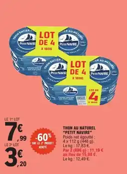 E.Leclerc Express "PETIT NAVIRE" Thon au naturel offre