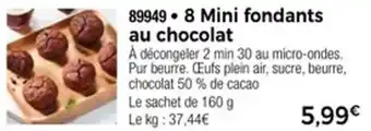 Thiriet 8 mini fondants au chocolat offre