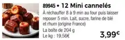 Thiriet 12 mini cannelés offre