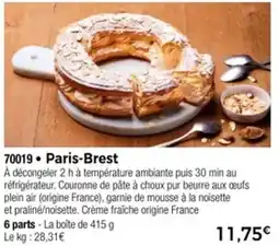 Thiriet Paris-brest offre